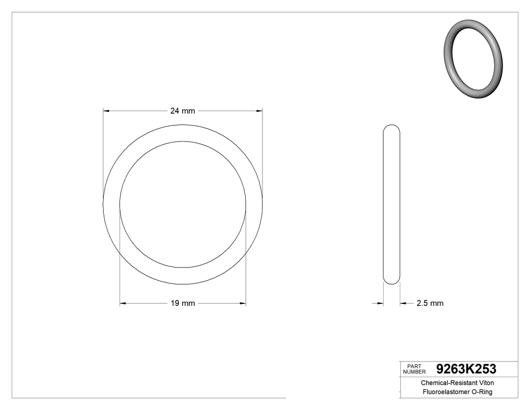 Technical drawing - 9263K253